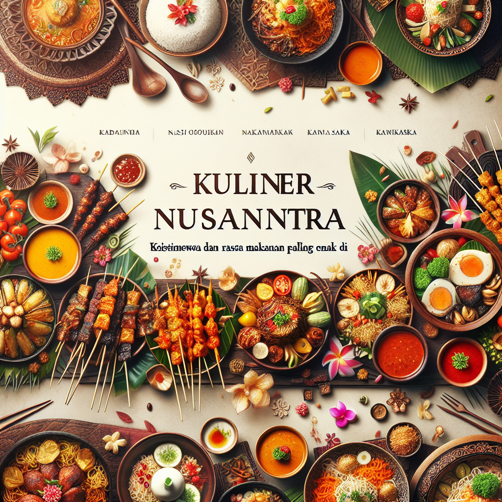 Kuliner Nusantara: Keistimewaan dan Keunikan Rasa Makanan Paling Enak di